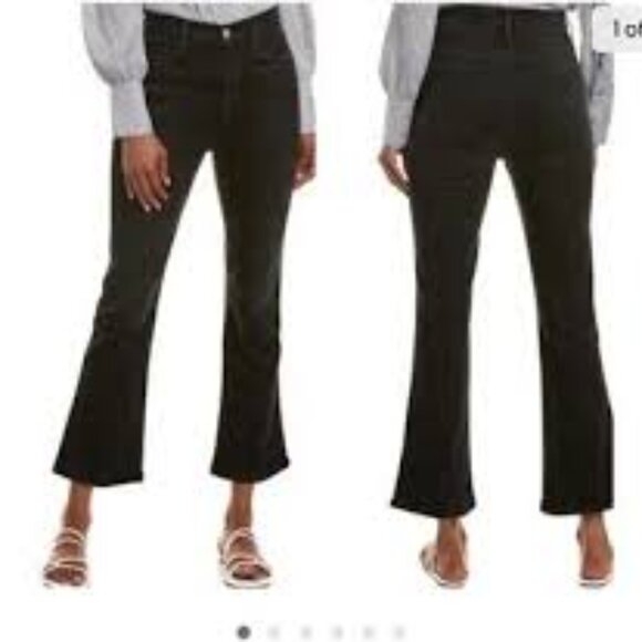 NEW J BRAND Selena bootcut skinny crop black corduroy size 32 - Picture 1 of 12